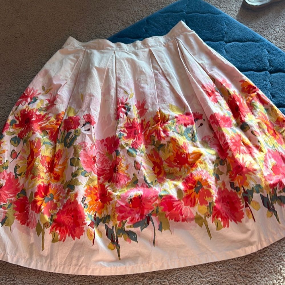 Garnet hill floral skirt 4